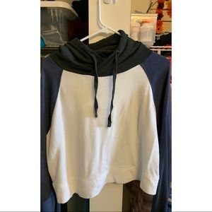 Cropped hoodie with multi colors.